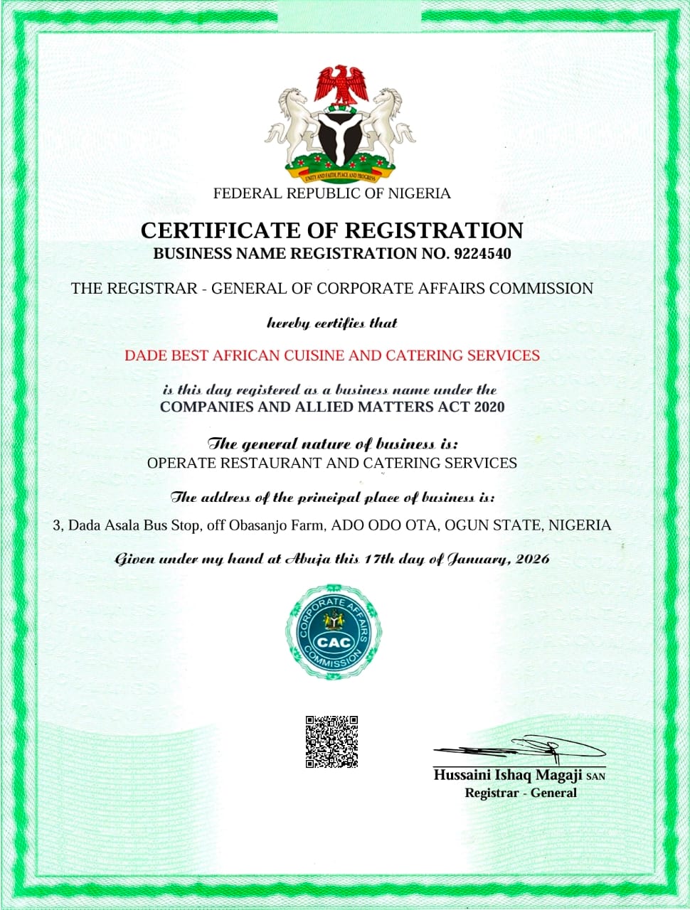 CAC Certificate